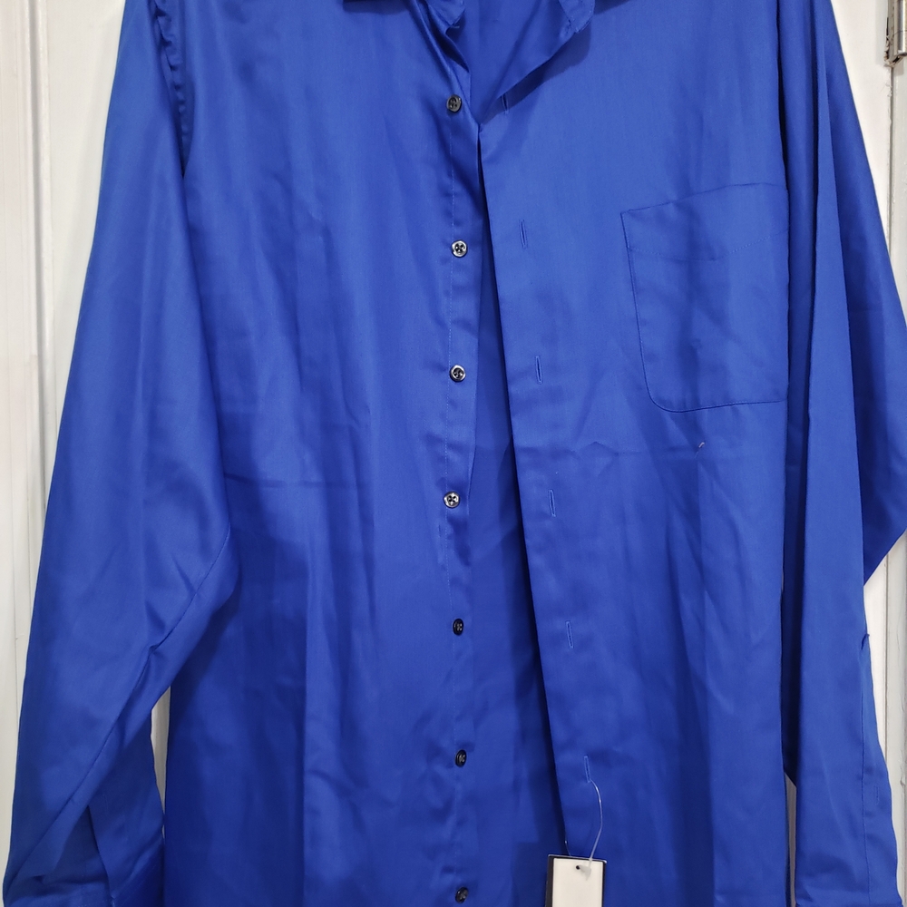 Geoffrey Beene Men's Royal Blue Casual Shirt